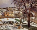 El efecto de la nieve en l Hermitage Pontoise 1875 Camille Pissarro